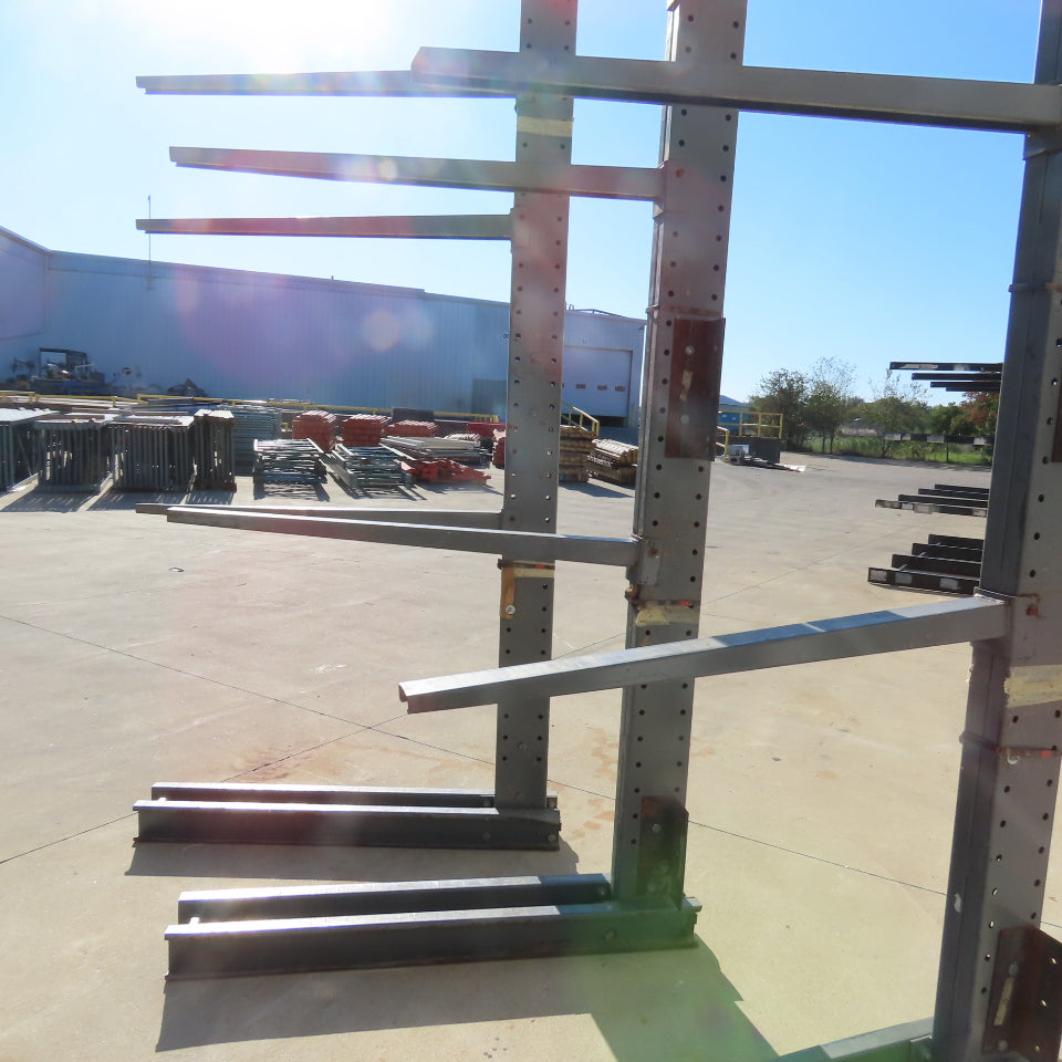 120" Tall x 48" Arm Length 3-Tier Cantilever Rack UprightsLot Of 3