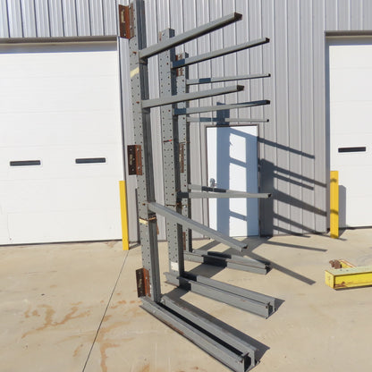 120" Tall x 48" Arm Length 3-Tier Cantilever Rack UprightsLot Of 3