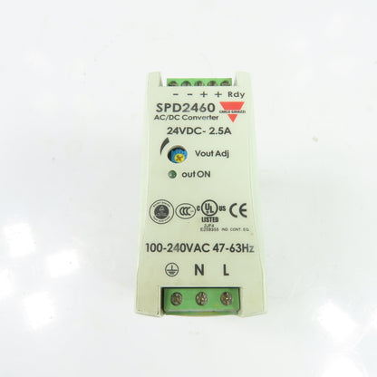 Carlo Gavazzi SPD2460 SPD24601 24VDC Out AC/DC Power Supply 100-240V In