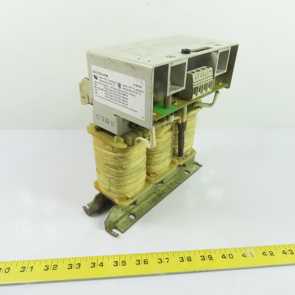 Siemens 9160050 4AV3202-2AB 3Ph Multi-Tap Transformer 200-575VAC Pri 24VDC Sec