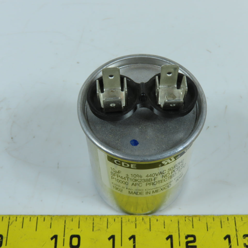 CDE SFP44T10K238B-F 10uF Motor Run Capacitor 440VAC 50/60Hz