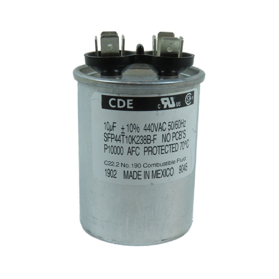 CDE SFP44T10K238B-F 10uF Motor Run Capacitor 440VAC 50/60Hz