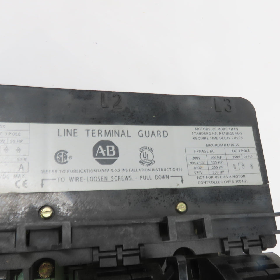 Allen-Bradley 1494V-DS400 400A 3-Pole Non-Fusible Safety Disconnect Switch600VAC
