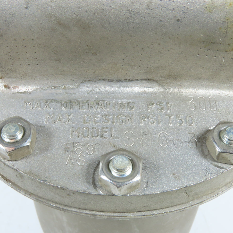 Clark-Reliance SHG-3 3/4" NPT Stainless Steel Inline Pipeline Strainer 300PSI