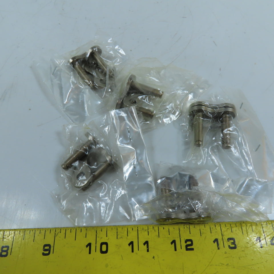 Clyde Bergemann CB 073037 #60 Stainless Steel Roller Chain Link Lot Of 5