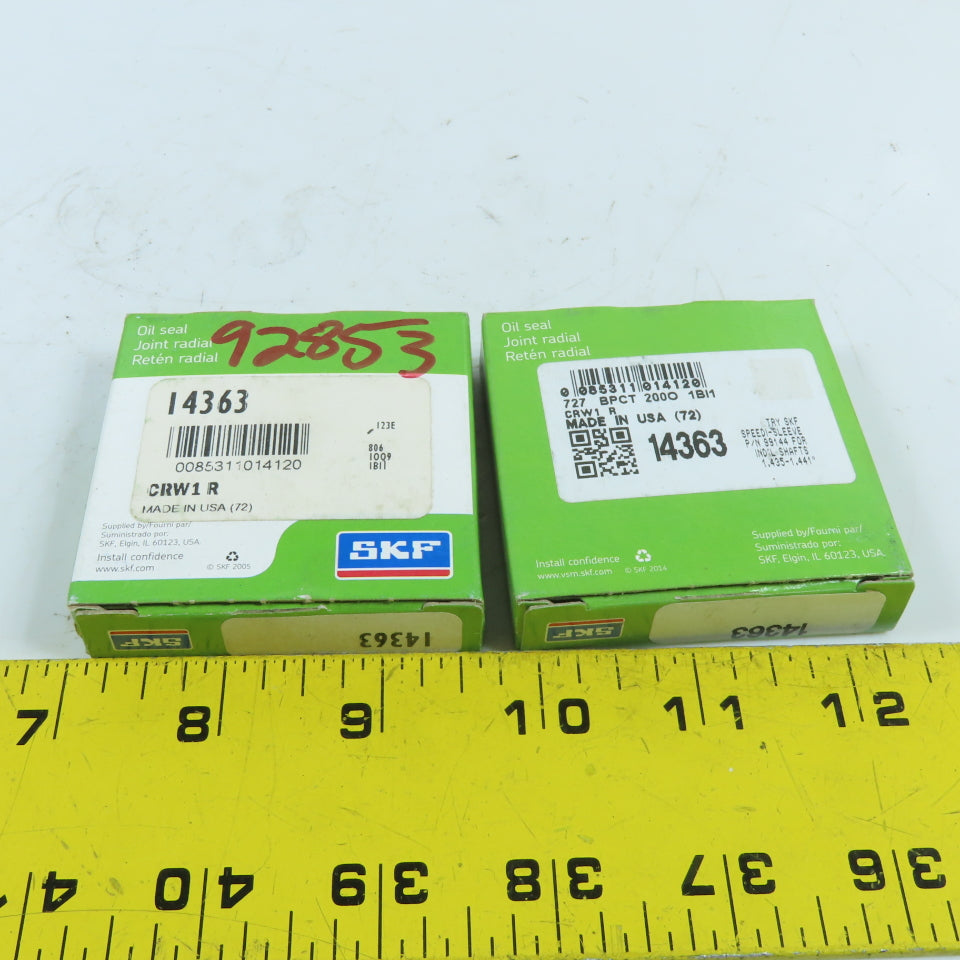 SKF 14363 CRW1 Single Lip Radial Oil Seal Lot Of 2