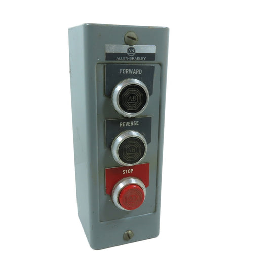 Allen-Bradley 800H-3HA 3-Position Forward/Reverse/Stop Pushbutton Station 600VAC
