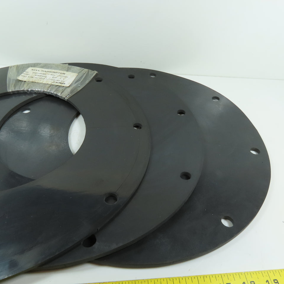 Klinger N/A 16-1/2" x 8-1/2" x 1/4" Viton Rubber Flange Gasket 8-Bolt Lot Of 3