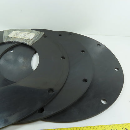 Klinger N/A 16-1/2" x 8-1/2" x 1/4" Viton Rubber Flange Gasket 8-Bolt Lot Of 3