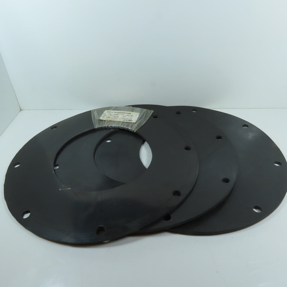 Klinger N/A 16-1/2" x 8-1/2" x 1/4" Viton Rubber Flange Gasket 8-Bolt Lot Of 3