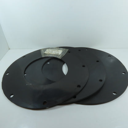 Klinger N/A 16-1/2" x 8-1/2" x 1/4" Viton Rubber Flange Gasket 8-Bolt Lot Of 3
