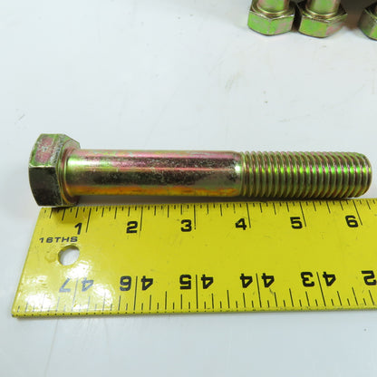 Fastenal 15424 7/8-9 x 6" Grade 8 Hex Cap Screw Yellow Zinc Lot Of 16