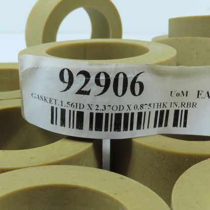 Rubber Gasket/Spacer Ring 1.56" ID x 2.37" OD x 0.875" Thick Lot Of 20