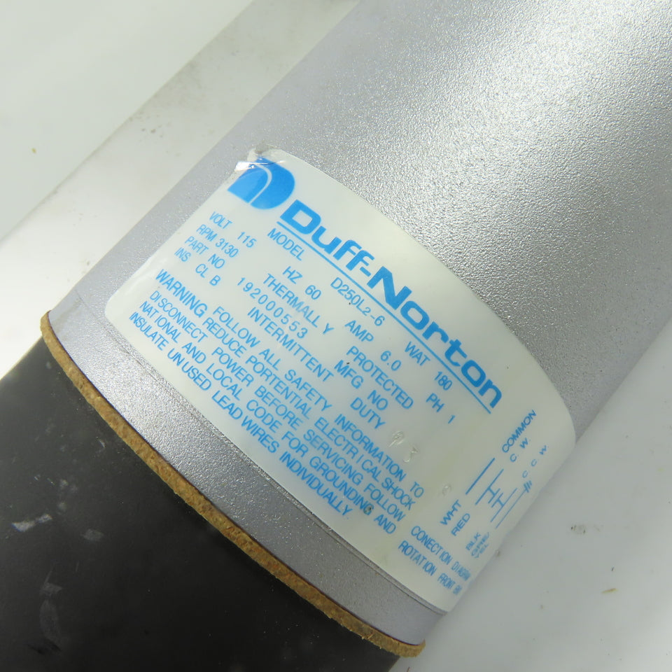 Duff-Norton D250L2-6 1000LB Electric Linear Actuator 115VAC 1Ph 5.91" Stroke