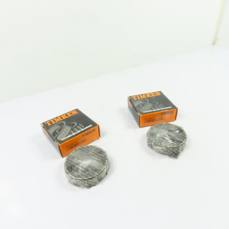 Timken M12610 Tapered Roller Bearing Cup 1.96" OD 0.55" Width Lot Of 2