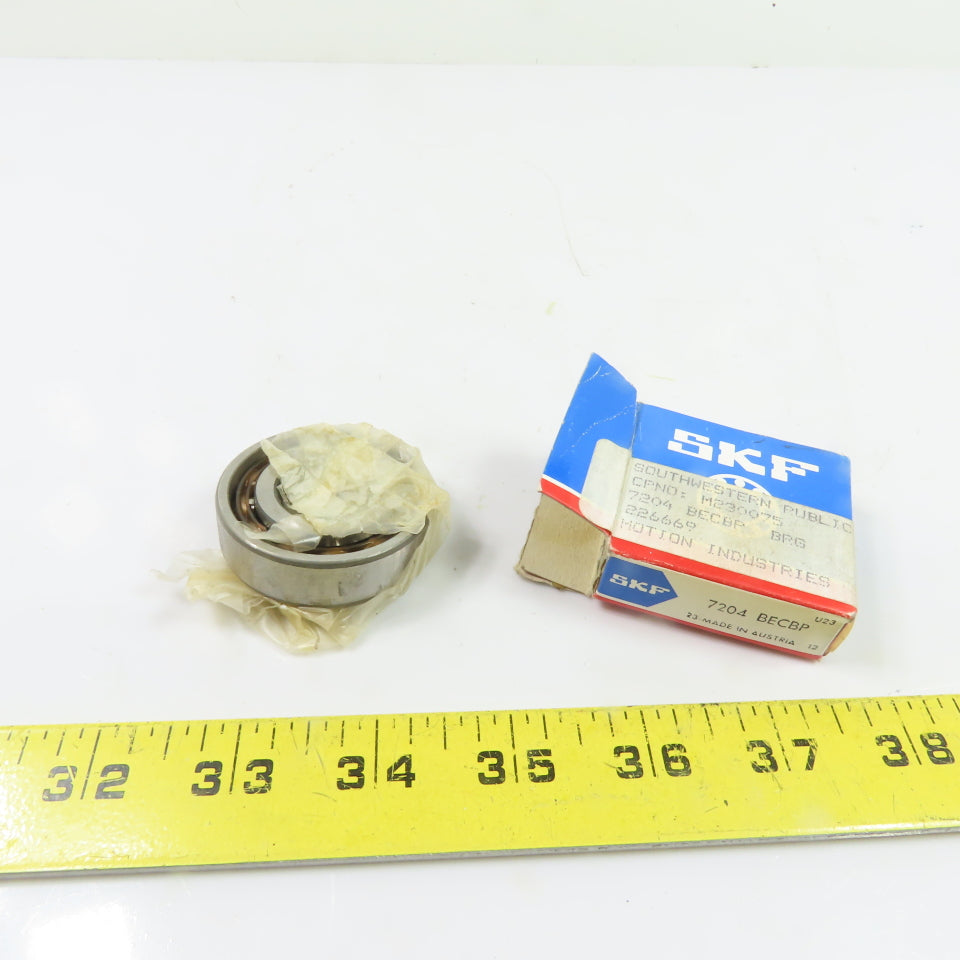 SKF 7204 BECBP Angular Contact Ball Bearing 20x47x14mm 40° Angle NEW