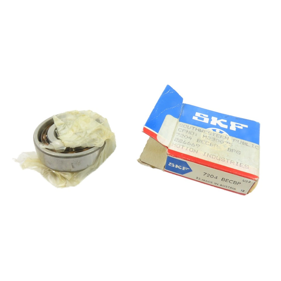 SKF 7204 BECBP Angular Contact Ball Bearing 20x47x14mm 40° Angle NEW