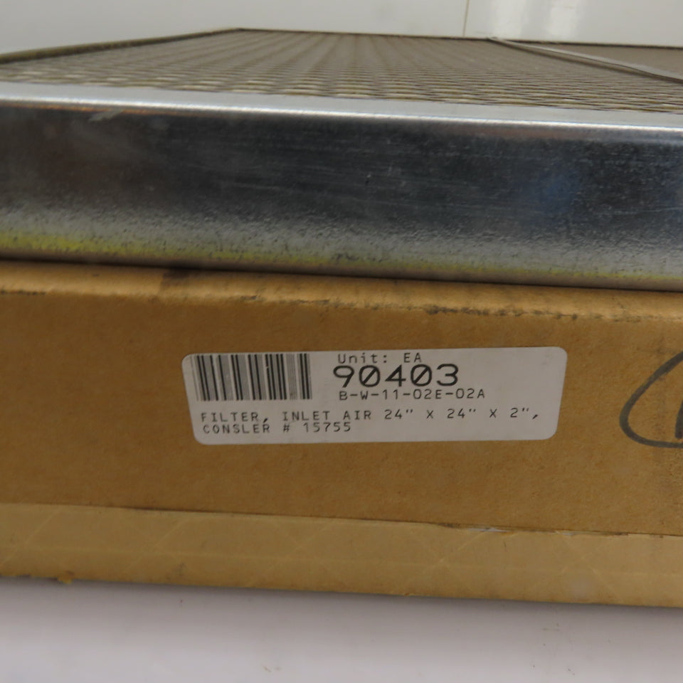 Consler 15755 24" x 24" x 2" Pleated Panel Air Filter Element