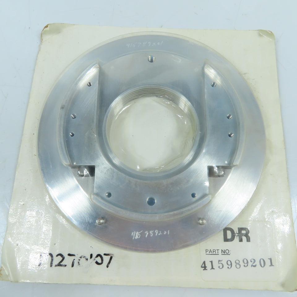 415989201 Machined Aluminum Mounting Flange Plate with Threaded Bore