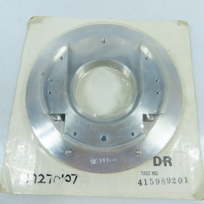 415989201 Machined Aluminum Mounting Flange Plate with Threaded Bore