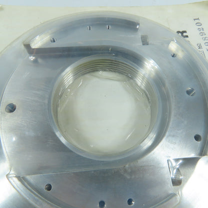 415989201 Machined Aluminum Mounting Flange Plate with Threaded Bore