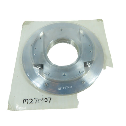 415989201 Machined Aluminum Mounting Flange Plate with Threaded Bore