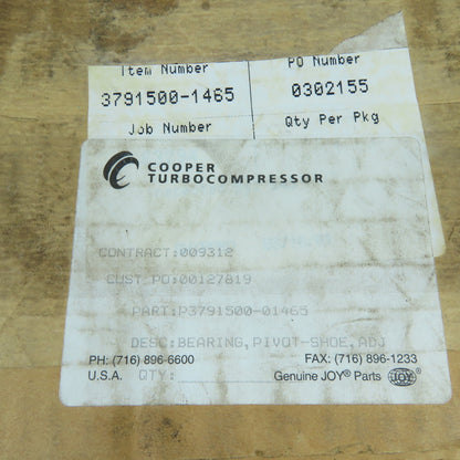 Joy P3791500-01465 Pivot-Shoe Bearing Assembly, Adjustable