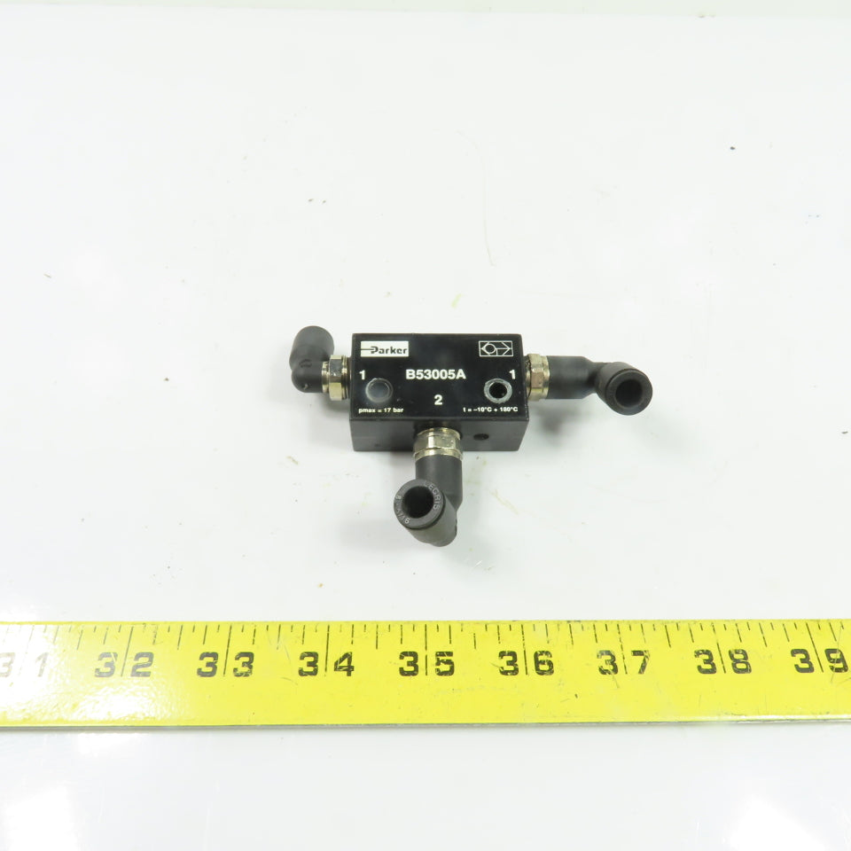 Parker B53005A 3 Port Pneumatic Shuttle Valve G1/4