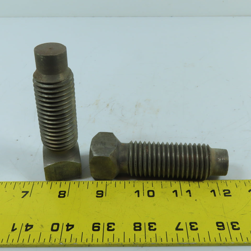 1"-8 Full Dog Point Square Drive Bolt 3-3/4" OAL Lot Of 2