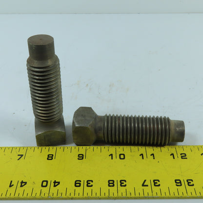 1"-8 Full Dog Point Square Drive Bolt 3-3/4" OAL Lot Of 2