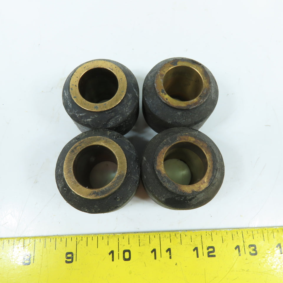 Rubber Bonded Bronze Equalizer Bushing 7/8" ID x 1-3/4" OD x 1-5/8"L Lot Of 4