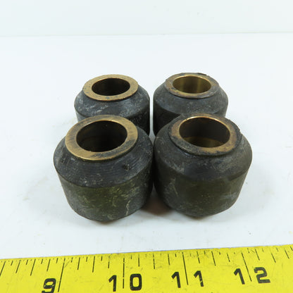 Rubber Bonded Bronze Equalizer Bushing 7/8" ID x 1-3/4" OD x 1-5/8"L Lot Of 4