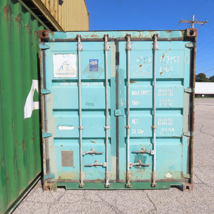 20' Standard Height End Door Shipping Container 90" H x 92" W Opening