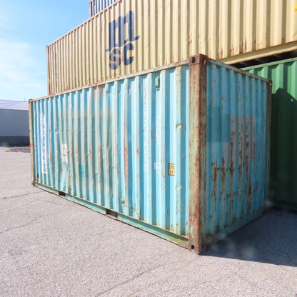 20' Standard Height End Door Shipping Container 90" H x 92" W Opening