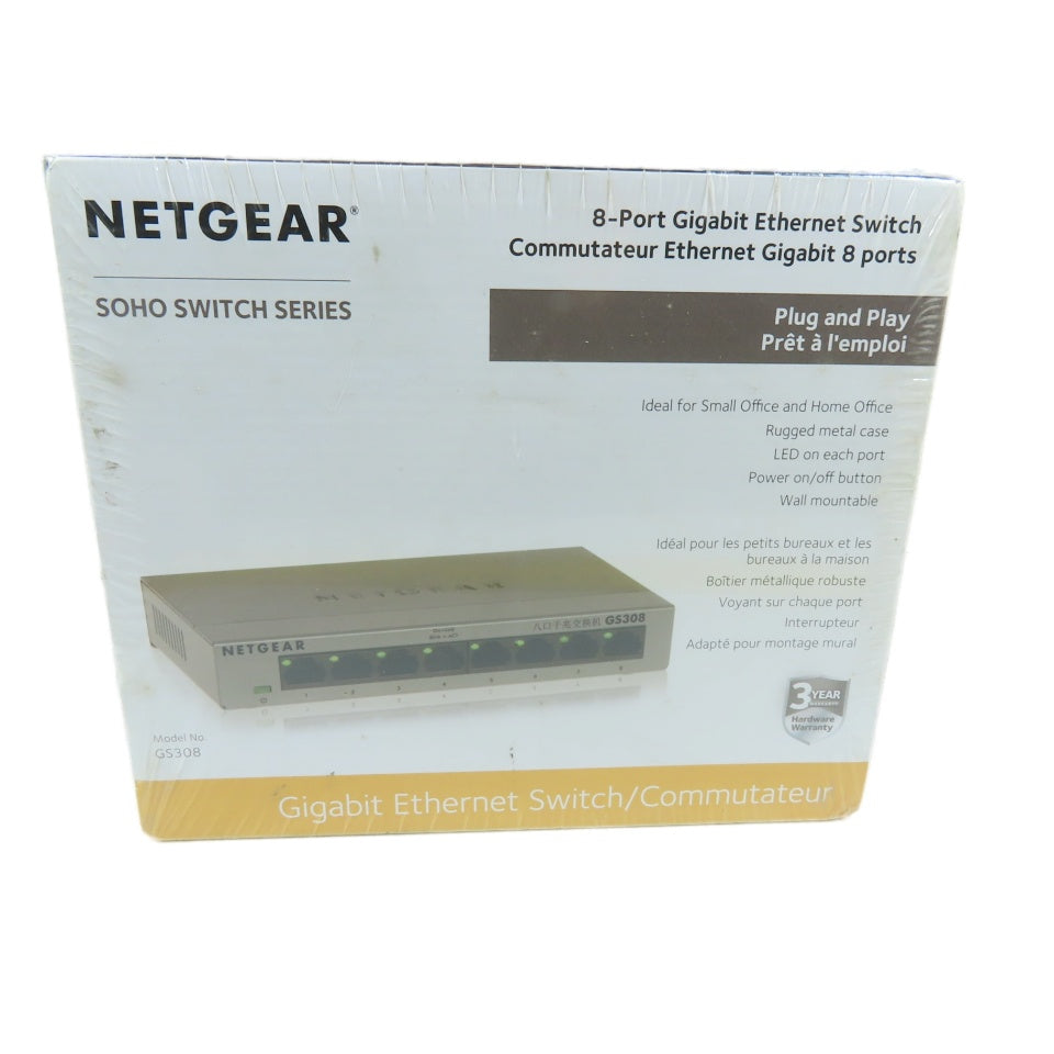 NETGEAR GS308-100PAS GS308 8-Port Gigabit Ethernet Switch
