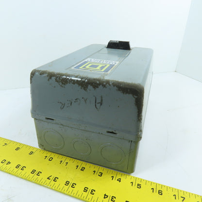Square D 8536SAG12AS NEMA Size 00 3-Pole Magnetic Motor Starter 120V Coil