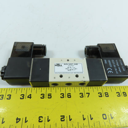 NITRA AVS-5221-24D Double Solenoid 5-Port 2-Position Pneumatic Valve 24VDC