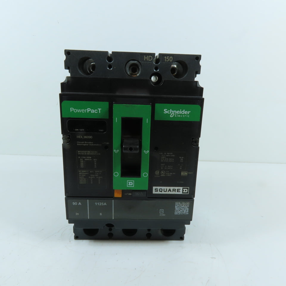 Square D HDL36090 90A 3-Pole Molded Case Circuit Breaker 600VAC