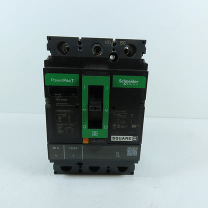 Square D HDL36090 90A 3-Pole Molded Case Circuit Breaker 600VAC