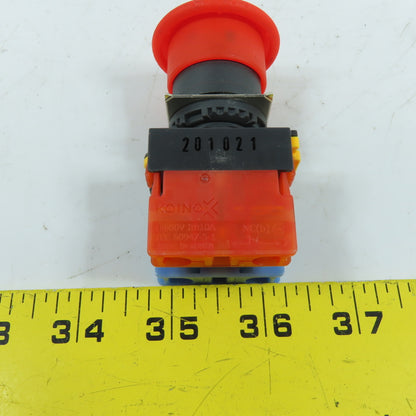 Koino NS22-PER 22mm Twist-Release E-Stop Pushbutton Switch 250VAC