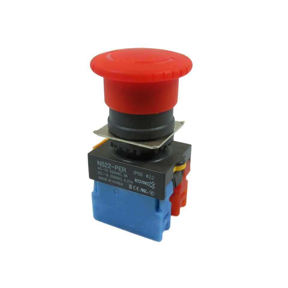 Koino NS22-PER 22mm Twist-Release E-Stop Pushbutton Switch 250VAC