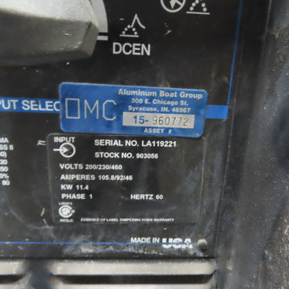 Miller 903056 Syncrowave 250 1Ph AC/DC TIG Stick Welder W/Bernard Coolant System