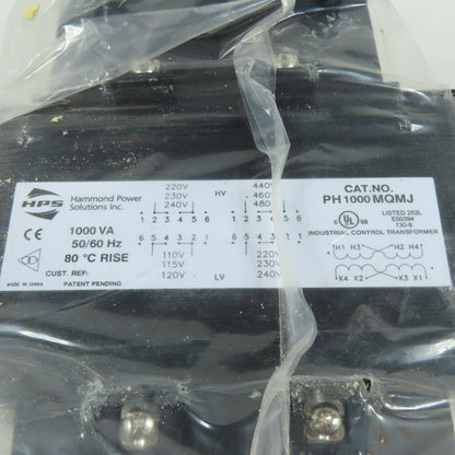 Hammond PH1000MQMJ 1000VA Single Phase Industrial Control Transformer