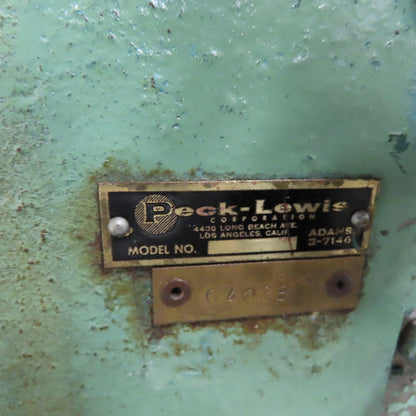 Peck-Lewis OBI Mechanical Punch Press 3/4HP 208-230/460V 3Ph (Tonage Unknown)