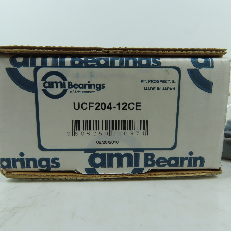 AMI Bearings UCF204-12CE 3/4" Bore 4-Bolt Flange Mount Ball Bearing Unit