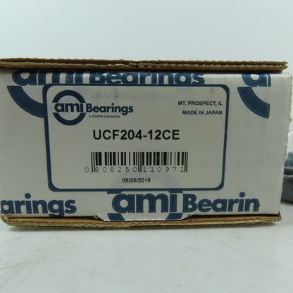 AMI Bearings UCF204-12CE 3/4" Bore 4-Bolt Flange Mount Ball Bearing Unit