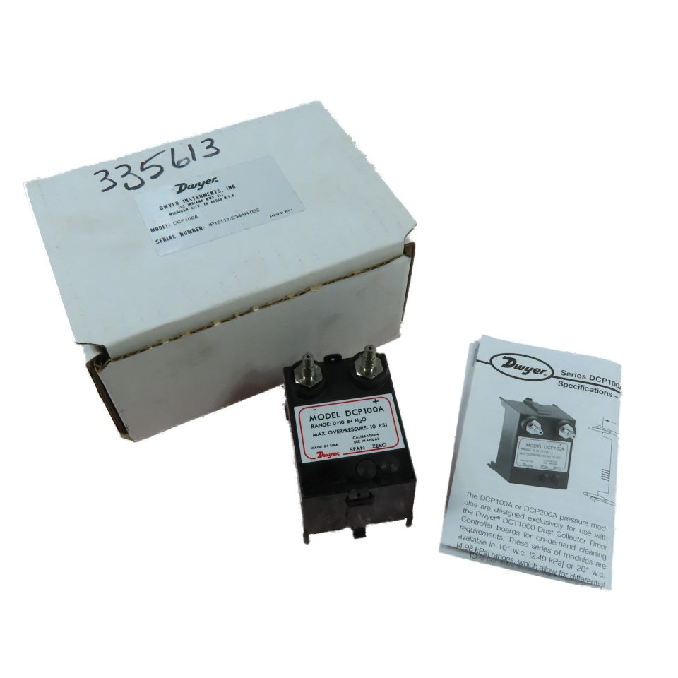Dwyer DCP100A Pressure Module 0-10 In H2O Range 4-20mA Output