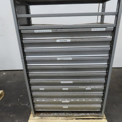 11-Drawer 2-Shelf Small Parts Tools Storage Cabinet 42" x 20" x 86"