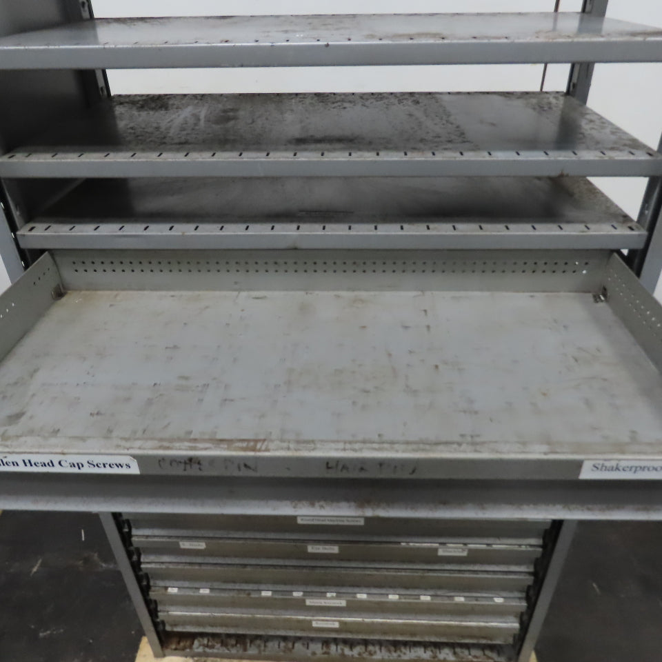 11-Drawer 2-Shelf Small Parts Tools Storage Cabinet 42" x 20" x 86"