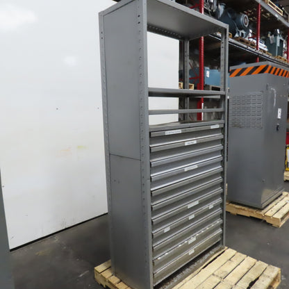 11-Drawer 2-Shelf Small Parts Tools Storage Cabinet 42" x 20" x 86"
